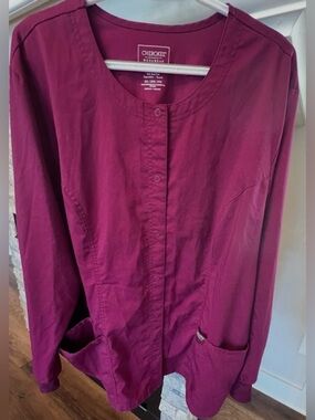 Cherokee Workwear Revolution Women’s Snap Front Crew-Neck Scrub Jacket 2XL